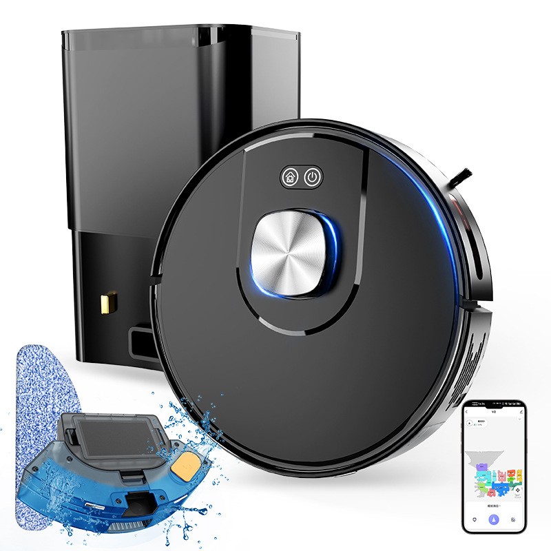 Robotic vacuum cleaner with laser navigation, dust collection, sweeping, vacuuming and mopping all-in-one, intelligent planning, and powerful suction.