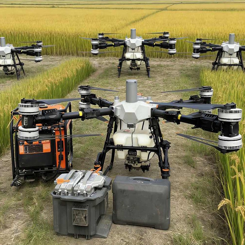 DJI T100 flagship kit used agricultural drone lifting system with a 100kg payload capacity.