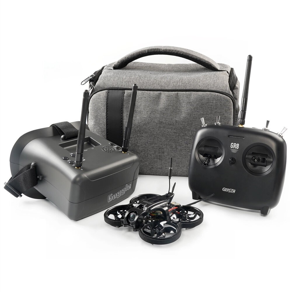 GEPRC TinyGO 1..6inch 2S FPV Indoor Whoop Runcam Nano2  GR8 Remote Controller+RG1 Goggles RTF Ready To Fly FPV Racing RC 大